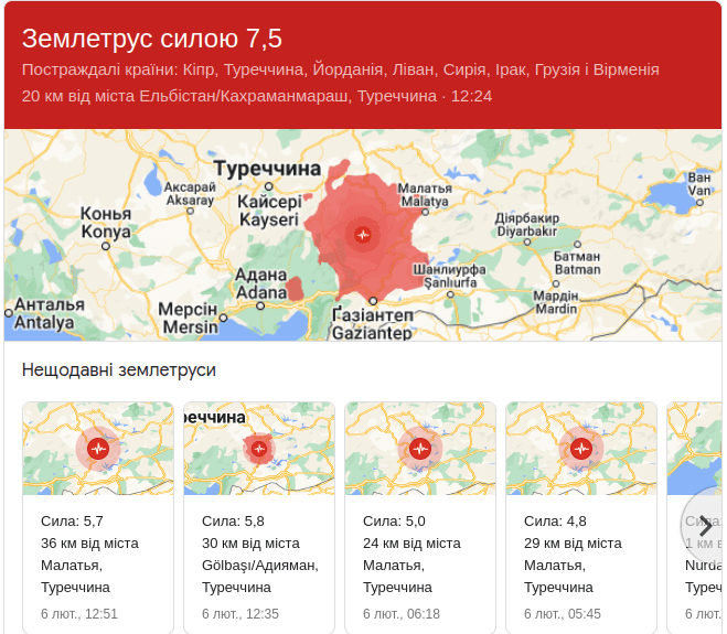 Землетрус в Туреччині має катастрофічні наслідки